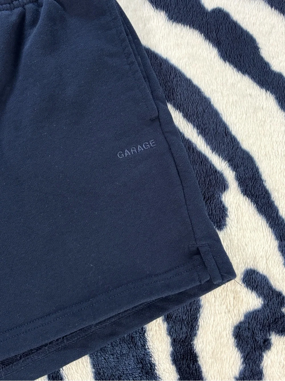 Garage Terry Sweatshorts Navy Blue Shorts Large L Womens